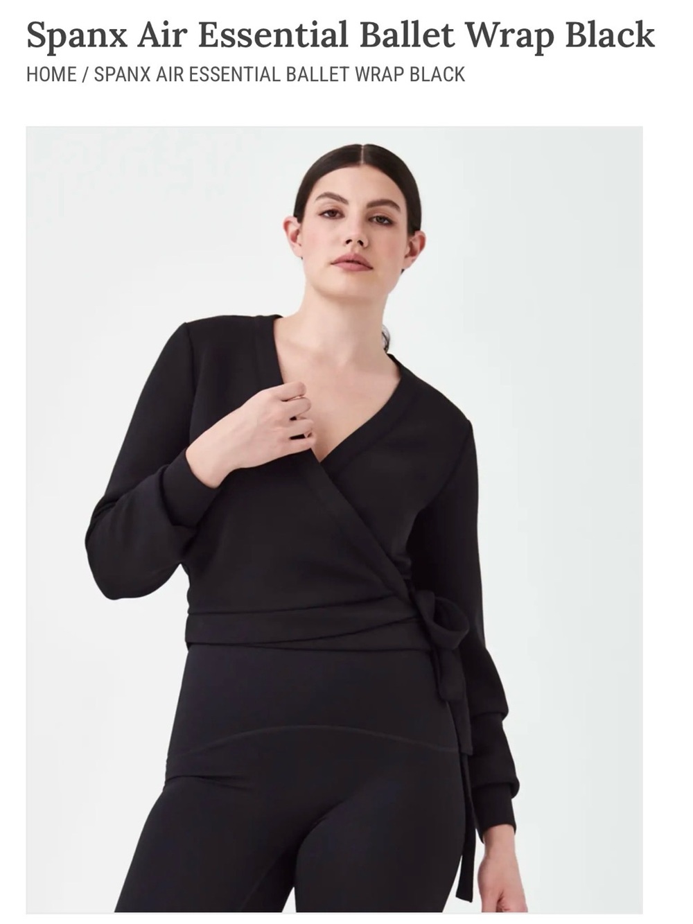 SPANX Black Air Wrap Ballet Top